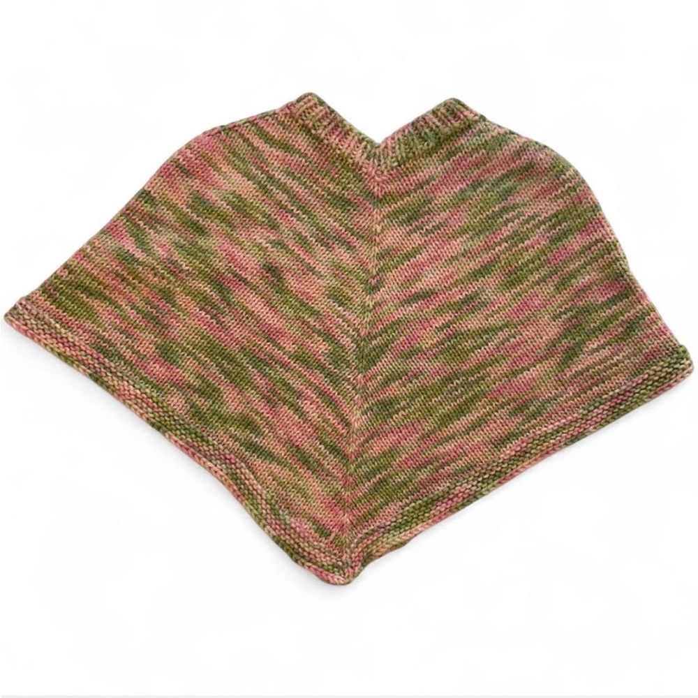 Multicolor Knit Poncho